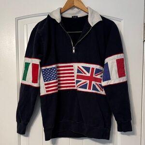 Brandy Navy Flag Quarter Zip